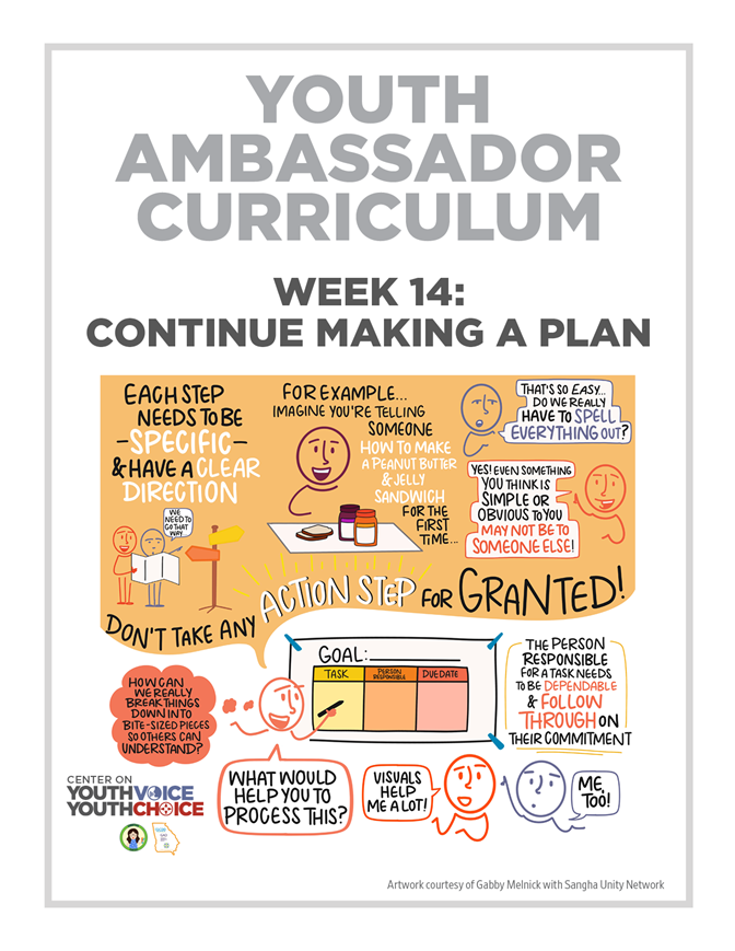Week 14: Continue Making a Plan, Youth Ambassador Curriculum