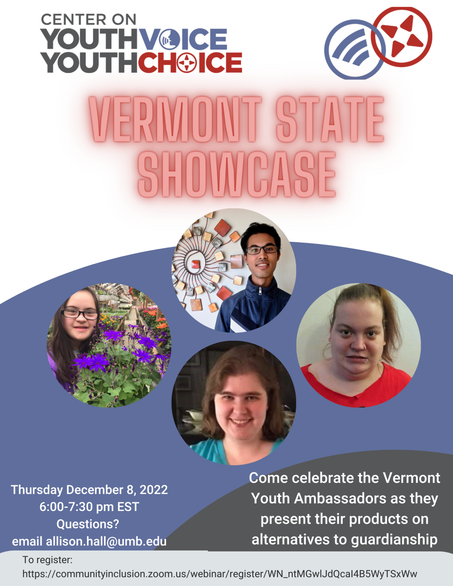 four youth on a VT advertising flyer