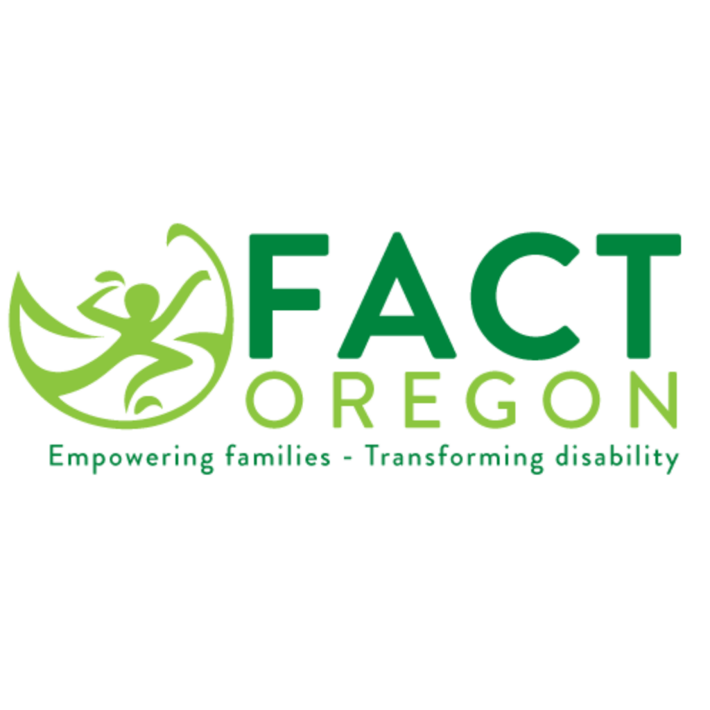 Logo for FACT Oregon with their motto, Empowering families-Transforming disability